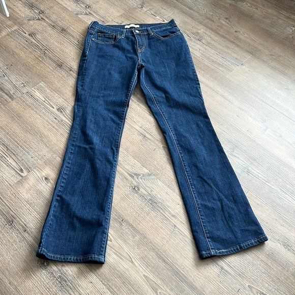 Levi's Womens Boot Cut 515 Jeans WPL-423 Dark Wash Mid Rise Size 8 Long - Picture 2 of 7